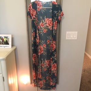 Billabong wrap maxi dress / kimono
